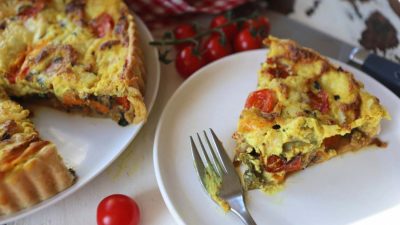 Mediterranean Vegetable & 'Feta' Tart