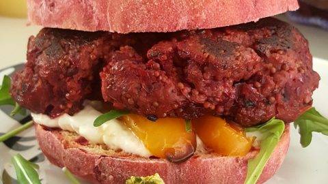 Seitan & Beetroot Burgers