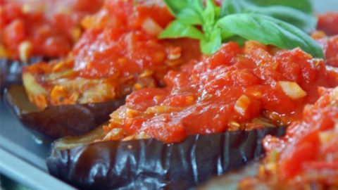 Aubergine Boats