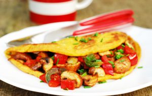 Brunch Omelette with Smoky Garlic Mushrooms