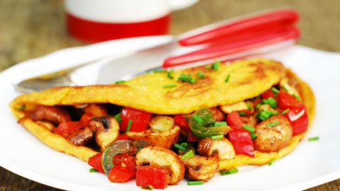 Brunch Omelette with Smoky Garlic Mushrooms