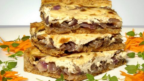 Red Onion & Thyme Tart with Mixed Salad