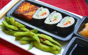 Sushi plate with Nori Rolls