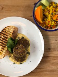 Aubergine & Green Lentil Koftas