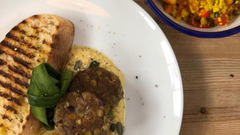 Aubergine & Green Lentil Koftas