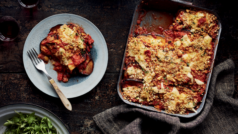 Puttanesca Aubergine Parmigiana
