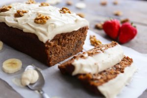 Vegan Banana Bread & Cashew Cream Icing