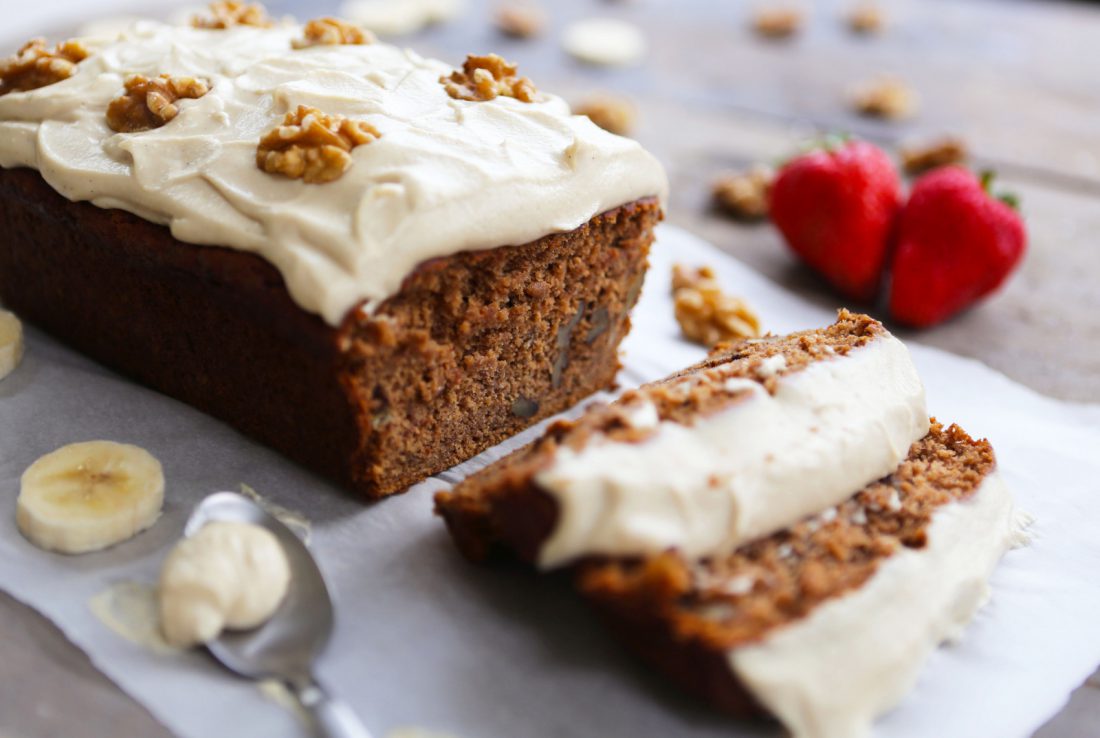 Vegan Banana Bread & Cashew Cream Icing - Vegan Recipe Club