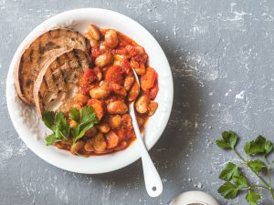 Slow-Cooked Beans with Tomatoes