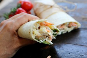 BBQ 'Chicken' Slaw & Cheese Wrap