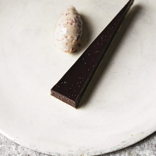 Chocolate Salted Caramel Tart (with peanut butter sorbet)