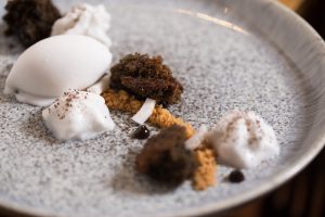 Coffee Cake with Coconut Sorbet