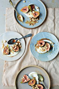 Coffee-poached Figs with Orange & Hazelnuts
