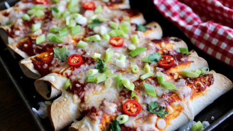 Cheesy Black Bean Enchiladas