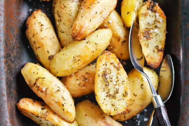 Fat-Free Garlicky Roast Potatoes