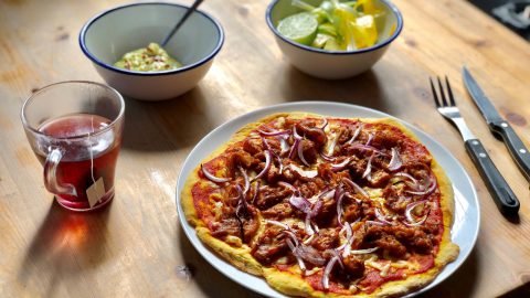Mexican Jackfruit Flatbread Pizza