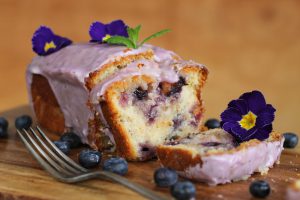 Vegan Blueberry Lemon Drizzle Cake
