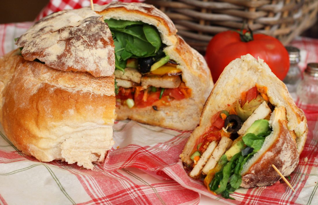 Muffaletta Stuffed Loaf - Vegan Recipe Club