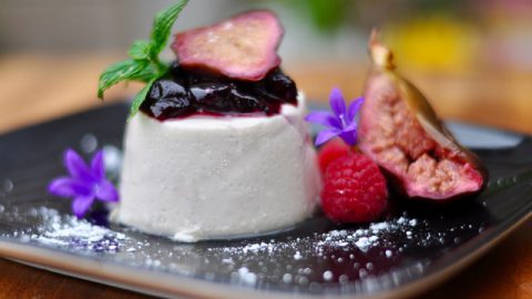 Lavender Panna Cotta with Caramelised Cinnamon Figs