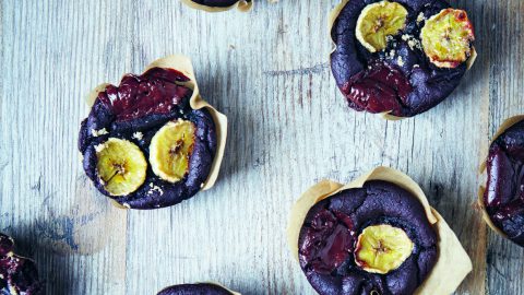 15 Minute Flourless Choc Chip Banana Muffins