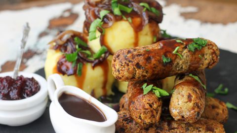 Nutty Mushroom Sausages