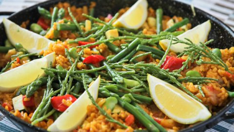 Vegan Paella with Samphire