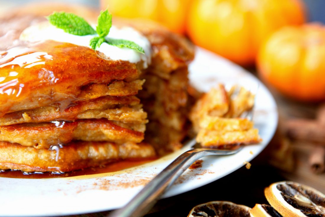 Fluffy Pumpkin Pancakes - Vegan Recipe Club