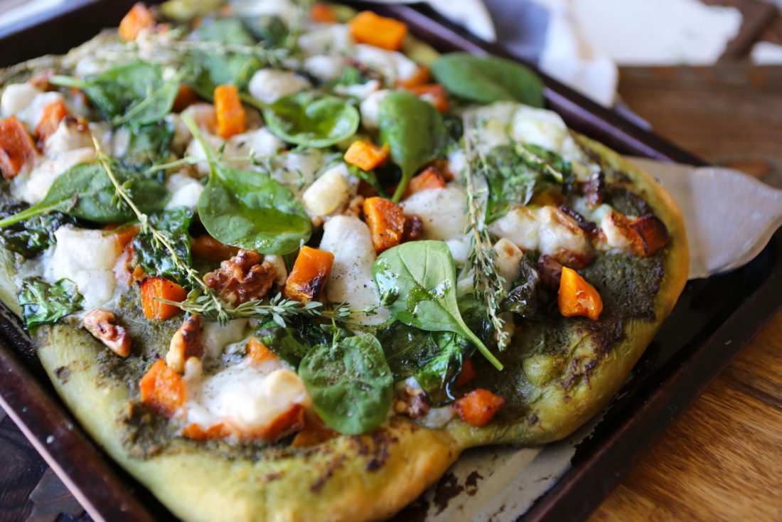 Pumpkin, Blue 'Cheese' & Walnut Pizza - Vegan Recipe Club