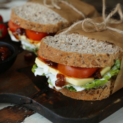 Vegan Cheese Ploughman's Sandwich