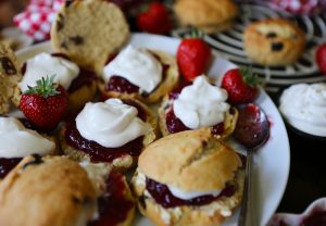 Vegan Scones with Jam & Cream
