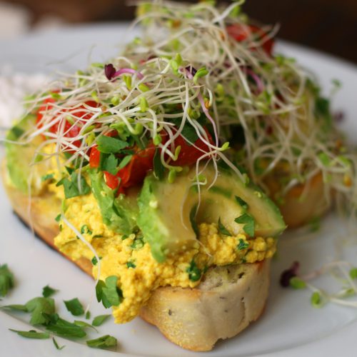 Scrambled Tofu with Fresh Tomatoes & Basil