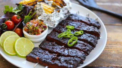 Sticky Barbecue Seitan Ribs