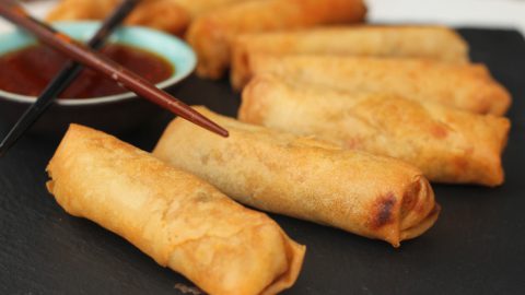 Vegetable Spring Rolls & Superfood Salad