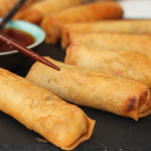 Vegetable Spring Rolls & Superfood Salad