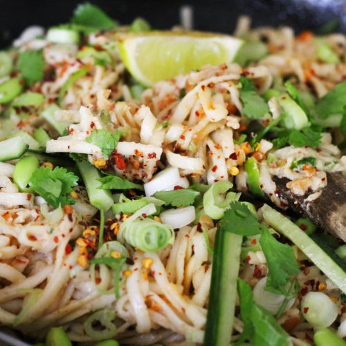 Street Noodle Salad with Peanut or Sesame Sauce