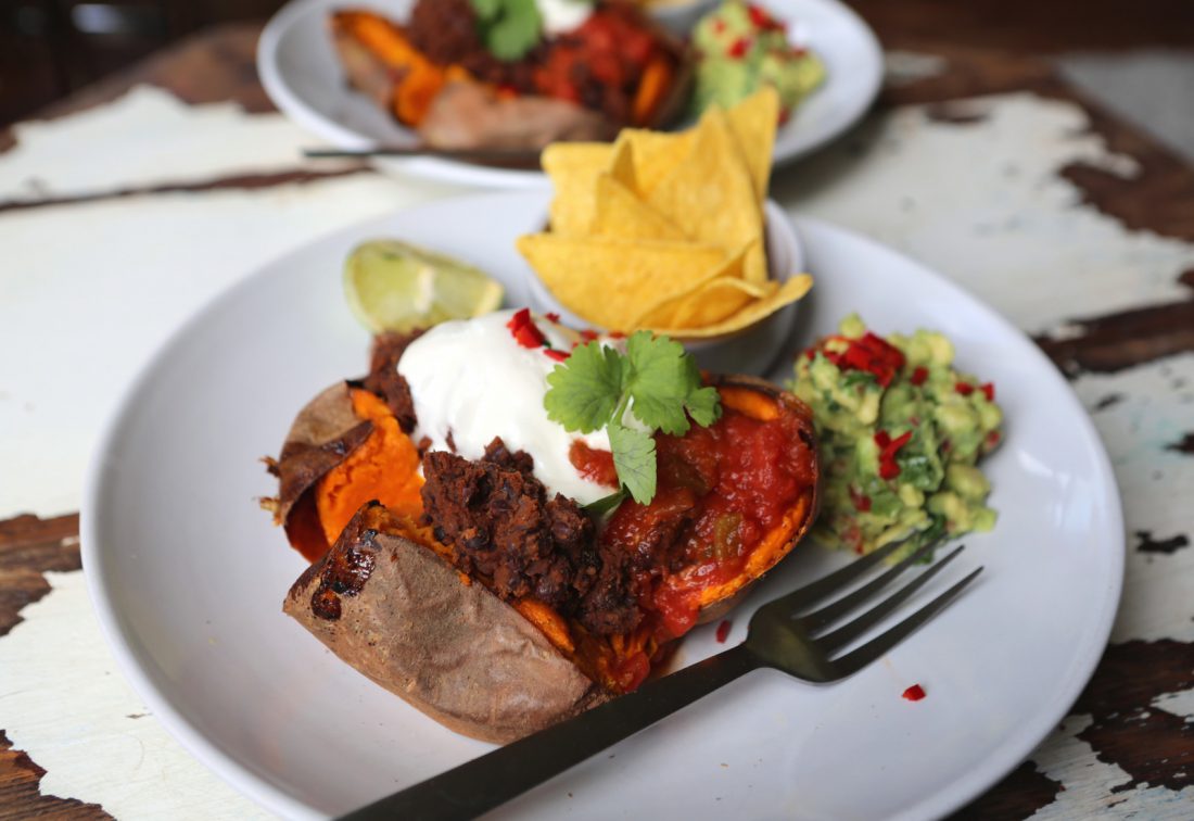 Sweet Potato, Spicy Black Beans & Guacamole - Vegan Recipe Club