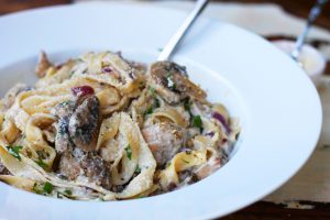 Creamy Mushroom Tagliatelle