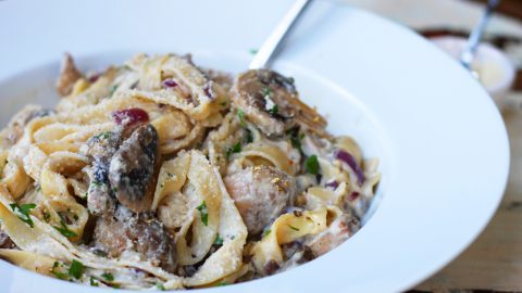 Creamy Mushroom Tagliatelle