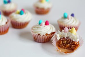 Coconut Bites with Lemon & Vanilla Icing