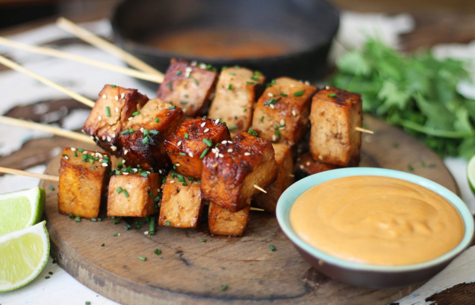 Roasted Tofu with Satay Sauce