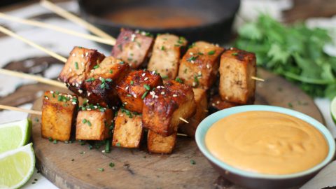 Roasted Tofu with Satay Sauce