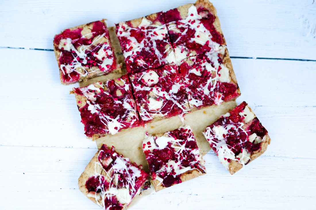 Raspberry blondies on sale