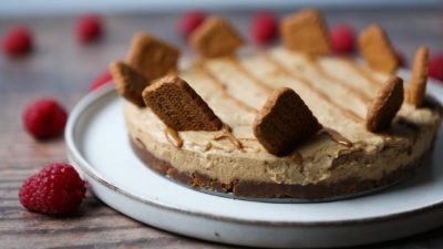 Charlotte's No-Bake Vegan Biscoff Cheesecake
