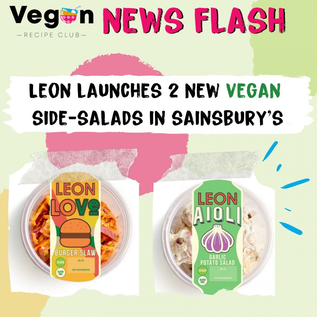 Leon launches 2 new vegan side-salads in Sainsbury's - Vegan Recipe Club