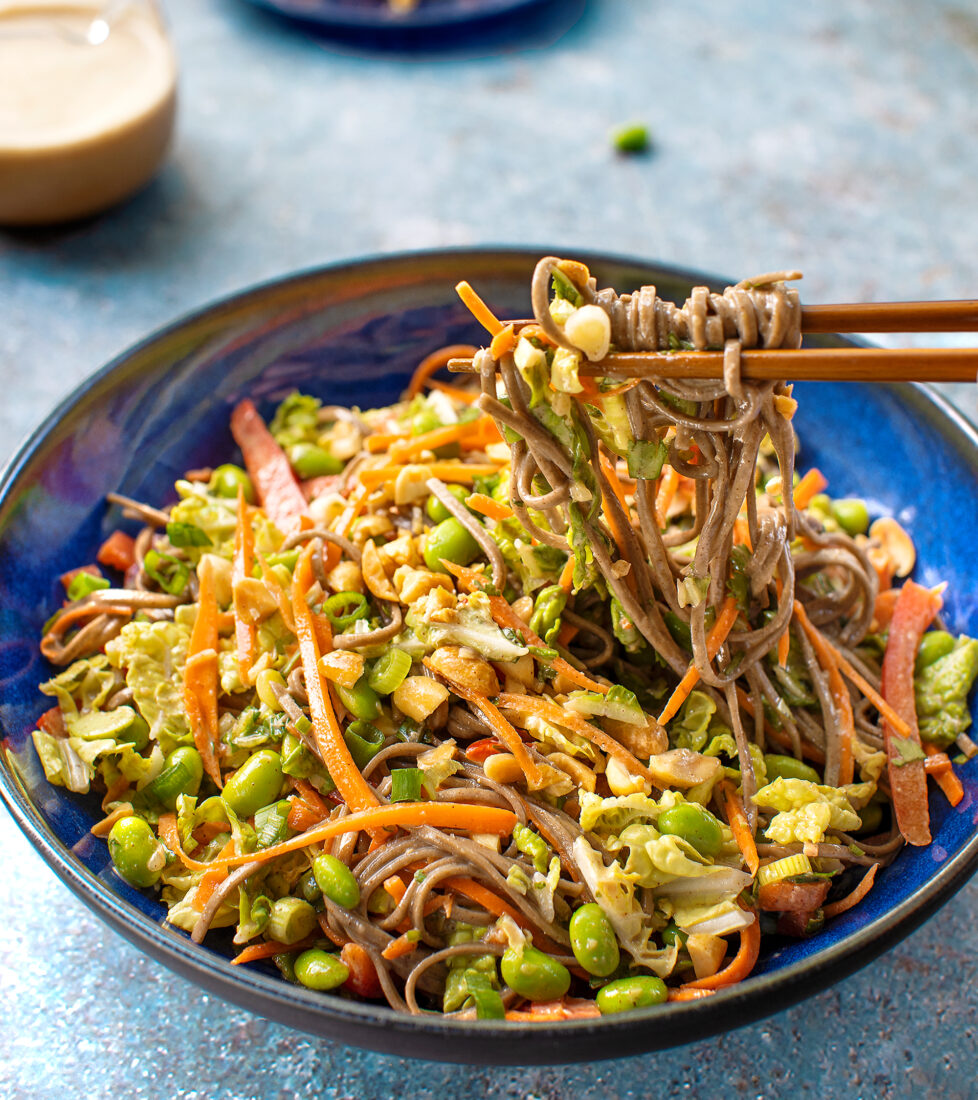 Plant-Powered Protein Book: Peanut-Edamame Noodle Salad