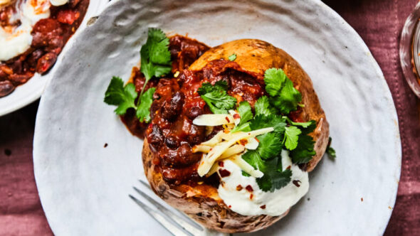 Jacket Potatoes with Smoky Chipotle Beans & Sour Cream